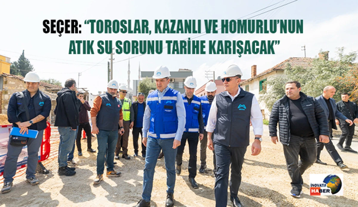 Başkan Se&ccedil;er, Akdeniz İl&ccedil;esi Kanalizasyon Hattı Yapım &Ccedil;alışmalarını Yerinde İnceledi