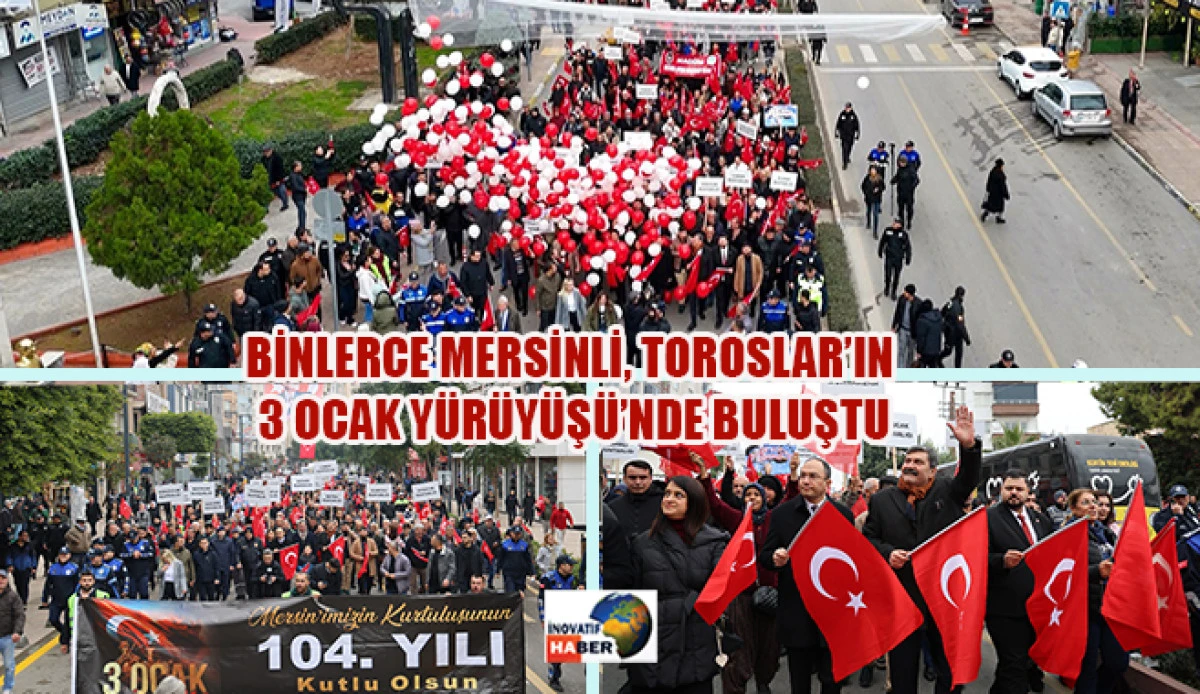 Binlerce Mersinli, Toroslar&rsquo;ın 3 Ocak Y&uuml;r&uuml;y&uuml;ş&uuml;&rsquo;nde Buluştu