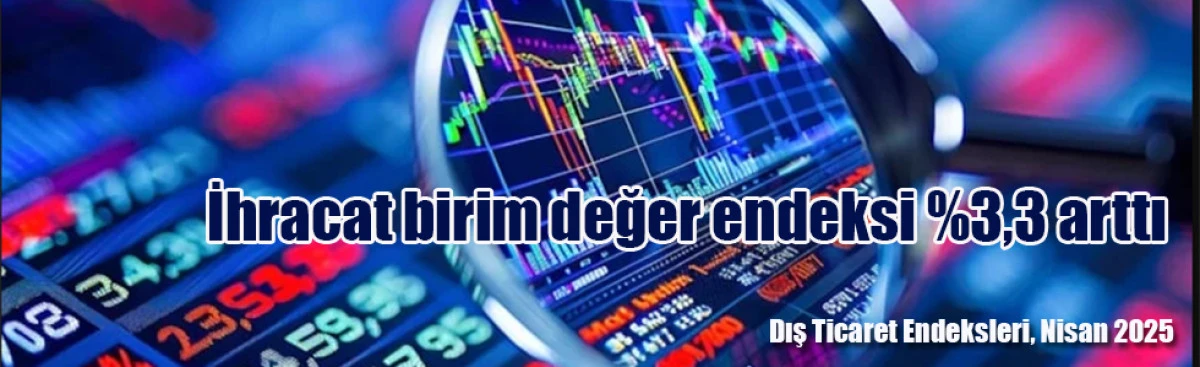 İhracat birim değer endeksi yüzde 3,3 arttı