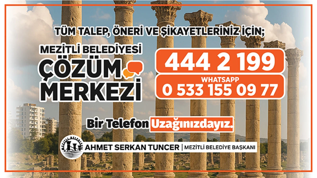 Mezitli’de Tek Numara, Hızlı Çözüm: 444 2 199