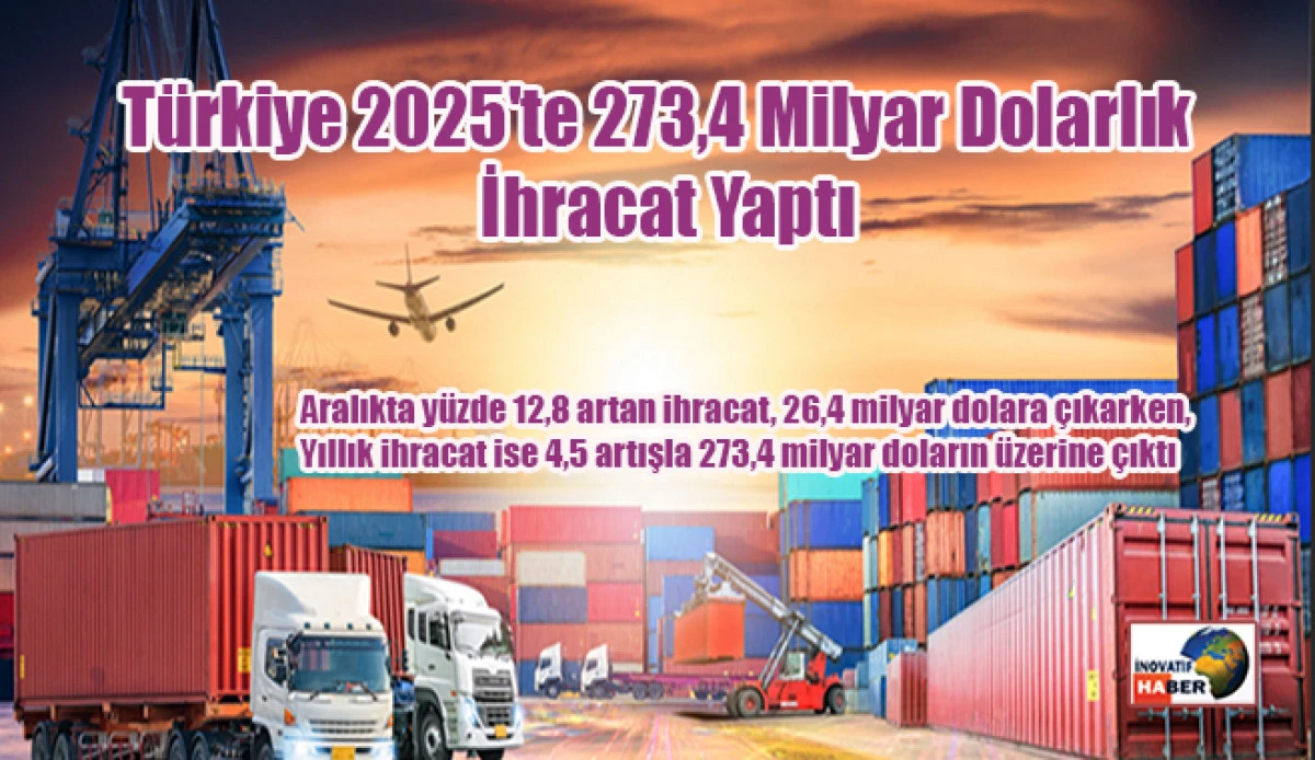 T&uuml;rkiye 2025'te 273,4 Milyar Dolarlık İhracat Yaptı