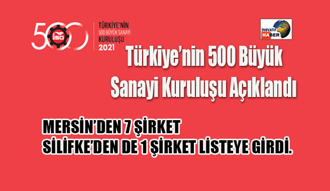 Türkiye’nin 500 Büyük Sanayi Kuruluşu Açıklandı. 